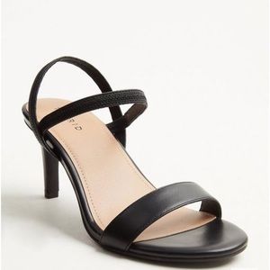 Torrid Size 9.5 WW 9.5WW Black Slingback Open-Toed Stiletto Heels Sandals